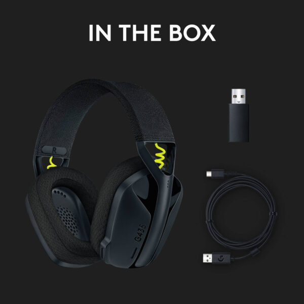 Logitech G435 LIGHTSPEED & Bluetooth Wireless Gaming Headset (Black) 18-Hour Battery, 165g Lightweight - Image 4