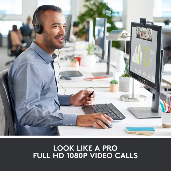 Logitech C920 HD Pro Webcam Full HD 1080p, Stereo Mics, Autofocus For Streaming, Zoom, Skype - Image 10
