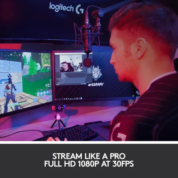Logitech C922 Pro Stream Webcam 1080p 60fps Background Replacement, H.264 Encoding for Twitch, YouTube - Image 11