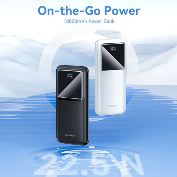 VENTION FHKB0 10000mAh Power Bank with 22.5W PD 3.0 Fast Charging Battery iPhone 17/16/15 /14 - Image 2