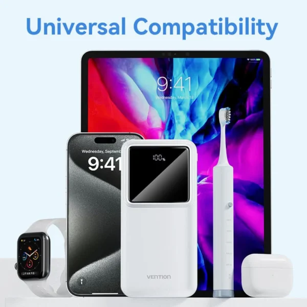 VENTION FHKB0 10000mAh Power Bank with 22.5W PD 3.0 Fast Charging Battery iPhone 17/16/15 /14 - Image 13