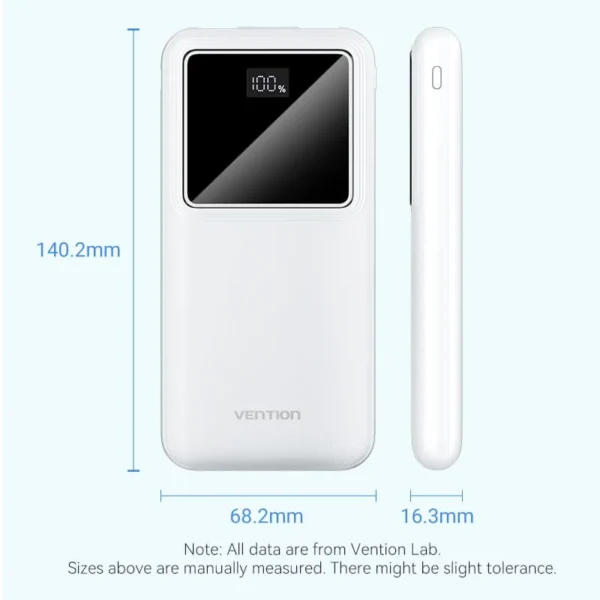 VENTION FHKB0 10000mAh Power Bank with 22.5W PD 3.0 Fast Charging Battery iPhone 17/16/15 /14 - Image 16