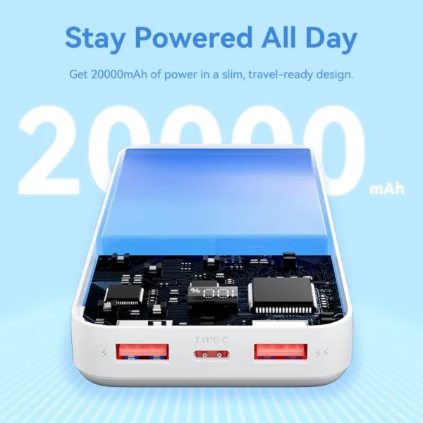 VENTION FHLB0 20000mAh Power Bank with 22.5W PD 3.0 Fast Charging Battery iPhone 17/16/15 /14 - Image 3