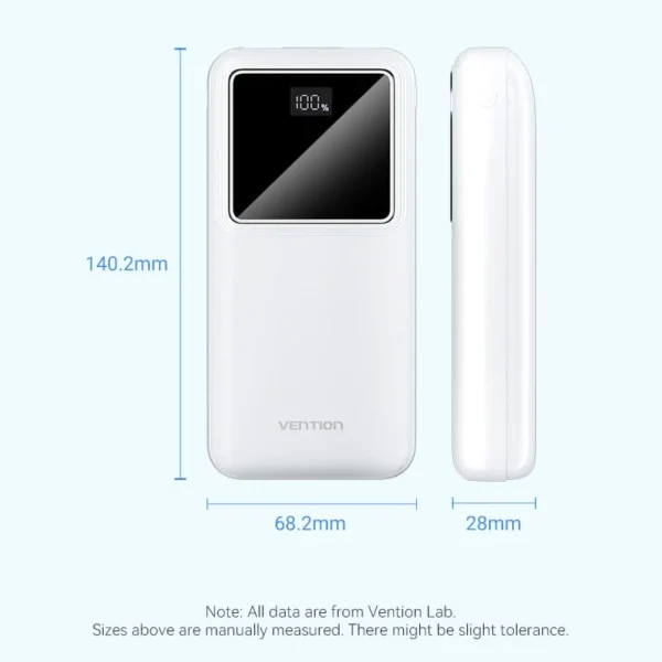 VENTION FHLB0 20000mAh Power Bank with 22.5W PD 3.0 Fast Charging Battery iPhone 17/16/15 /14 - Image 13