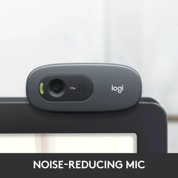 Logitech C270 HD Webcam 720p HD Video, Noise-Reducing Microphone, Universal Clip For Skype, Zoom, Teams - Image 3