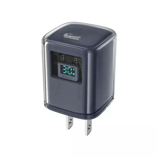 Acefast A55 Sparkling 30W GaN Charger LED Power Display AI Temp Control