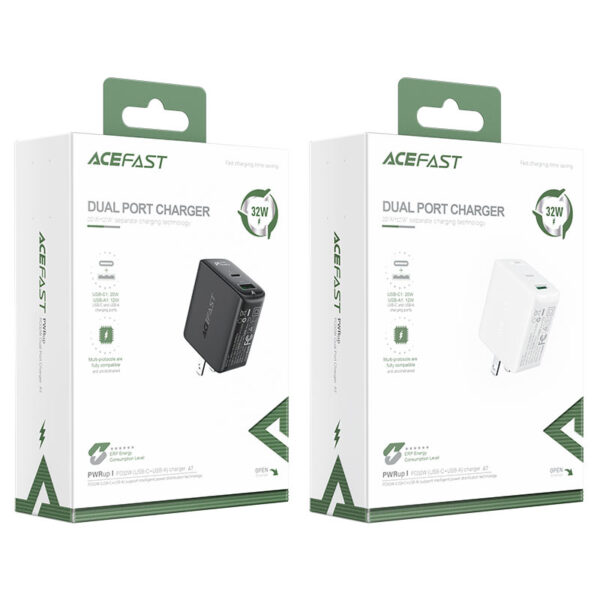 Acefast A7 PD 32W Wall Charger USB-C 20W PD (White) US Plug for iPhone, Samsung - Image 6