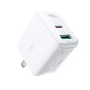 Acefast A7 PD32W Wall Charger USB-C 20W PD US Plug White