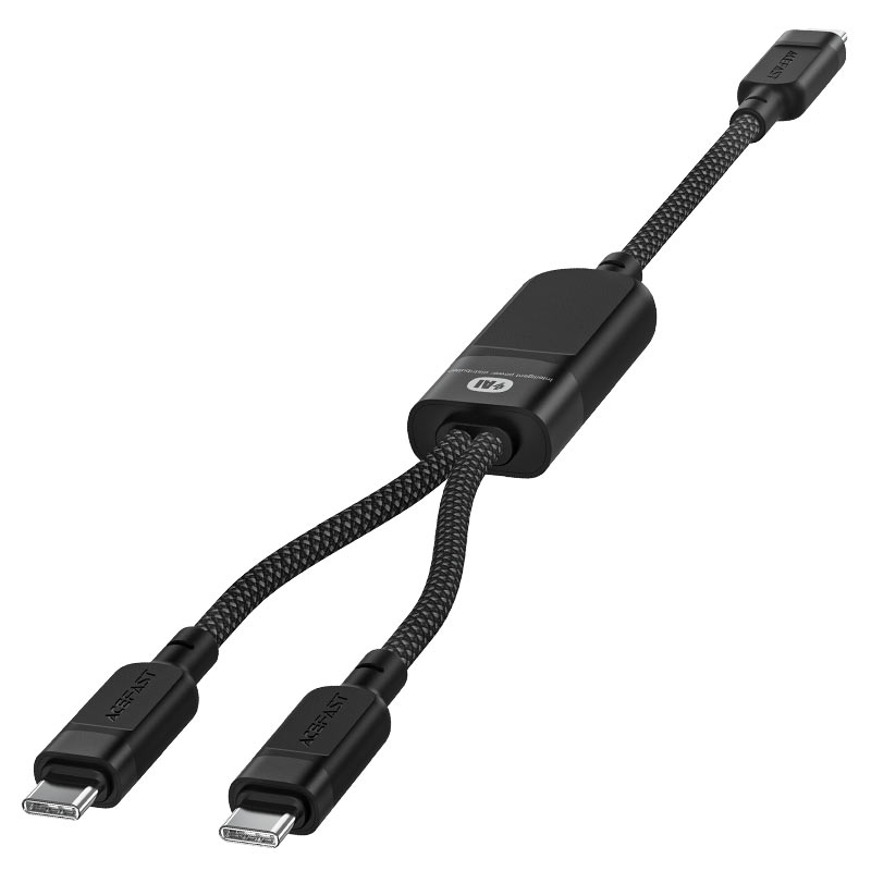 Acefast C5-11 100W Dual USB-C Charging Cable 1-to-2 Splitter (1.2 Mete) AI Power Distribution - Image 2