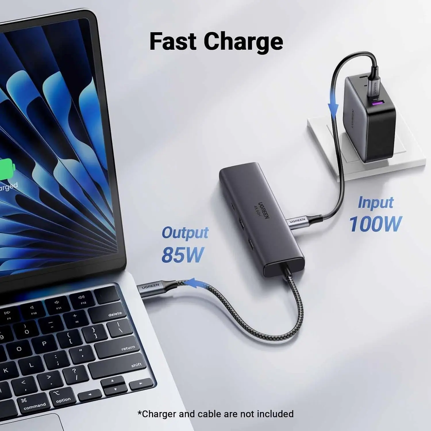 UGREEN 45000 6-in-1 USB C Hub with 4K@60Hz HDMI, 100W PD, Gigabit Ethernet, 2x USB-A 10Gbps, USB-C 10Gbps - Image 7