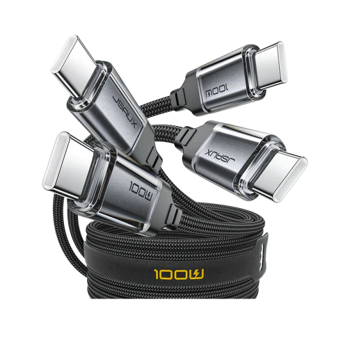 JSAUX Transparent 100W USB-C to USB-C Cable 2m