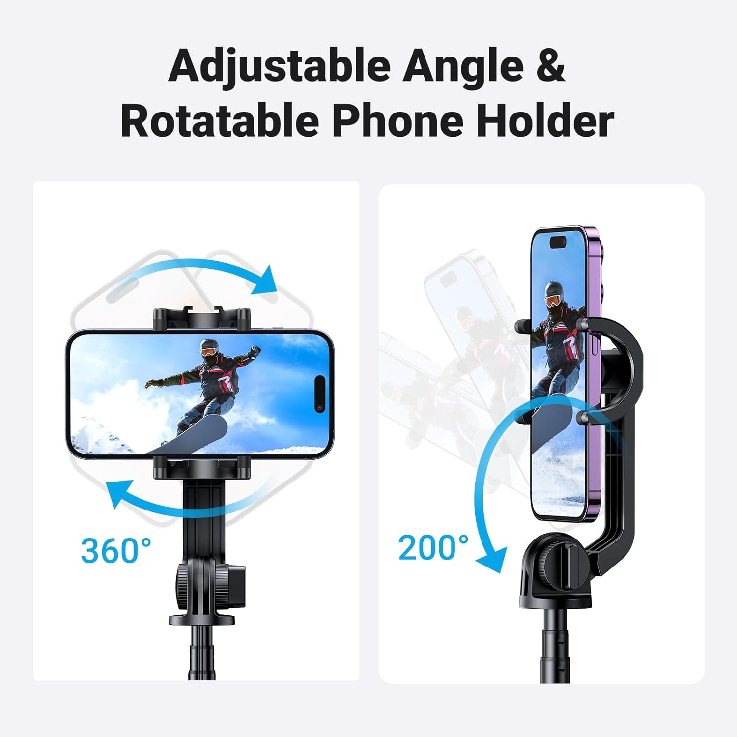 UGREEN 15062 Tripod Stand with Bluetooth Remote, Aluminum Selfie Stick & Phone Holder - Image 5