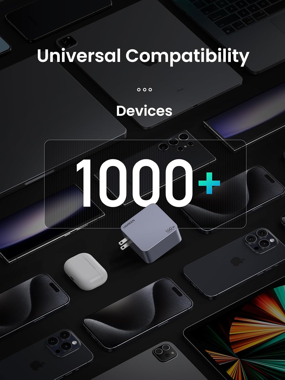 UGREEN 25877 Nexode Pro 160W GaN USB C Laptop Charger 4-Port PD 3.1 PPS Fast Charger - Image 6