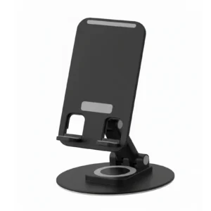 STABLE LS29 360 Degree Rotating Metal Phone Holder (Black/White)