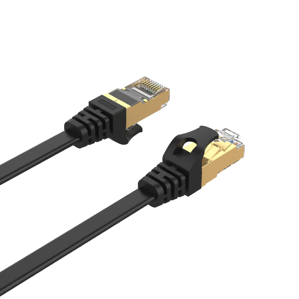 UNITEK Cat 7 SSTP RJ45 Flat Ethernet Cable (1 Meter) 10Gbps, 500MHz, Ultra-Thin 1.8mm Height - Image 3