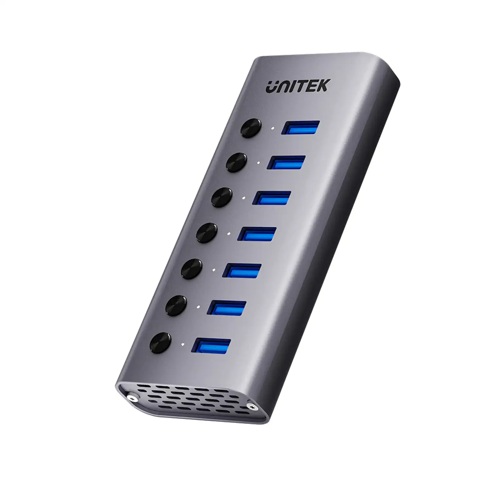 UNITEK 7-in-1 USB Hub with Individual Port Switches 7x USB-A 5Gbps + BC1.2 Fast Charging - Image 9