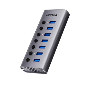 UNITEK H1314A01-EU 7-in-1 USB Hub with Individual Port Switches