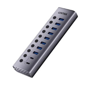 UNITEK H1315B01-EU 10-in-1 USB Hub with Individual Port Switches