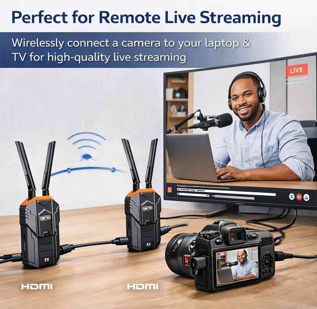 UNITEK Wireless HDMI Receiver Only 1080P@60Hz for UNITEK V176A System - Image 5