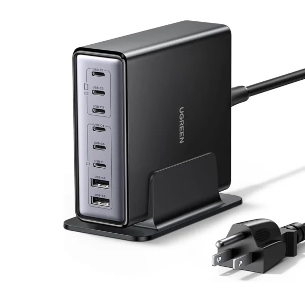 UGREEN 55763ย 8-Port GaN Desktop Charger 200Wย withย 6x USB-C & 2x USB-A