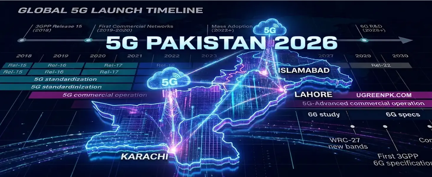 5G Launch in Pakistan 2026 – Complete Guide: Speed, Coverage, Cities, Devices & Essential UGREEN Accessories