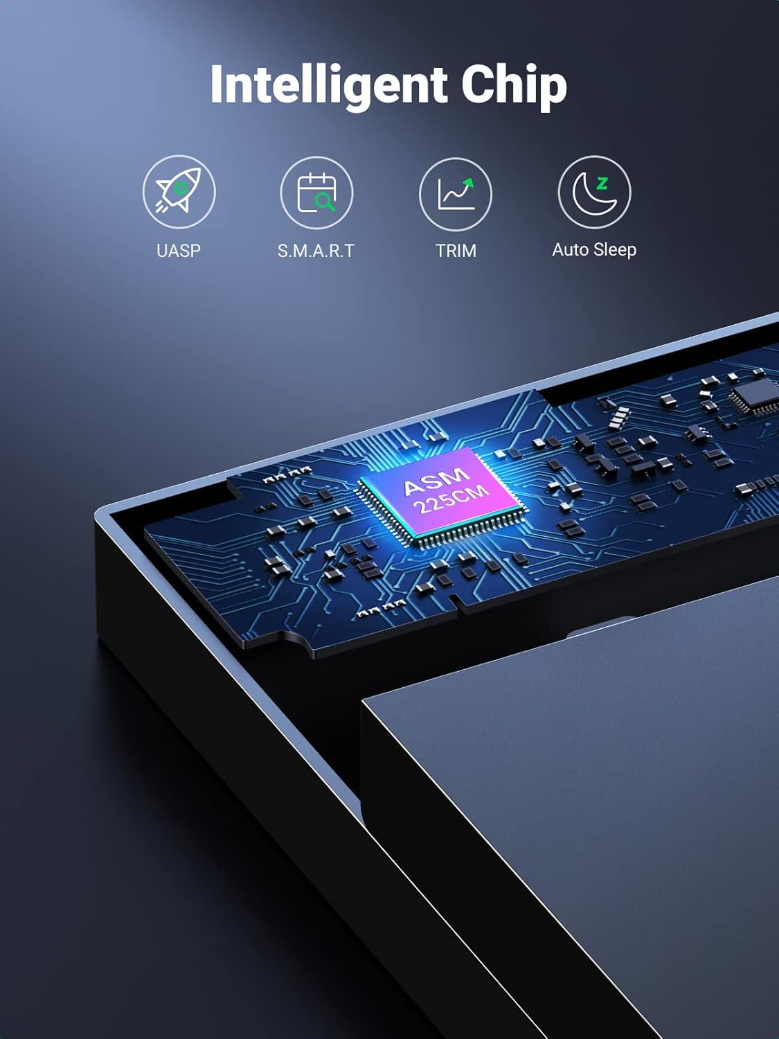 UGREEN 30849 USB 3.0 External HDD Enclosure for 3.5 2.5 Inch SATA SSD HDD - Image 3