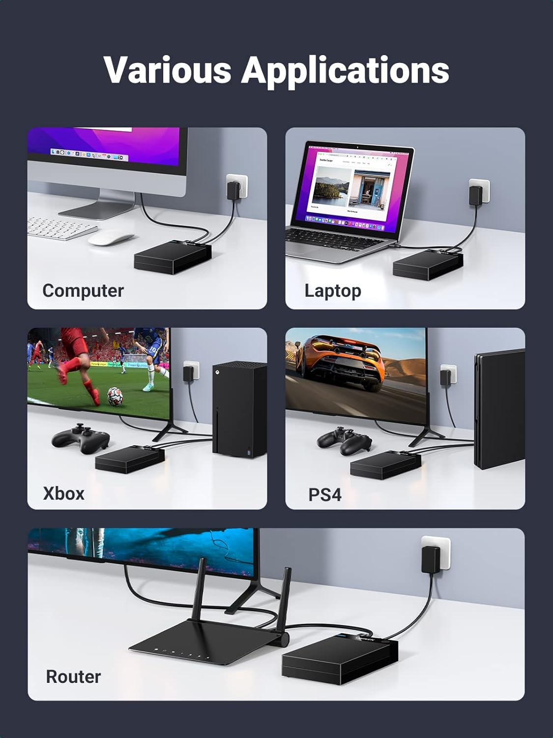 UGREEN 30849 USB 3.0 External HDD Enclosure for 3.5 2.5 Inch SATA SSD HDD - Image 6