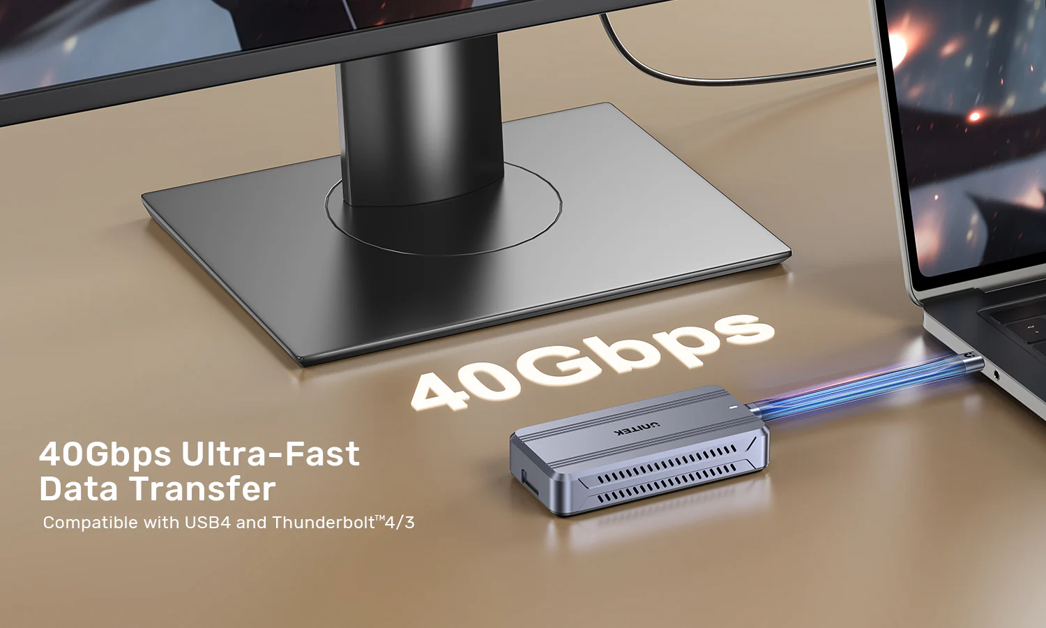 UNITEK USB4 Keychain Cable, 240W PD3.1 Fast Charging (0.13 Meter) 40Gbps Data Transfer, 8K@60Hz Video Thunderbolt 4 Compatible