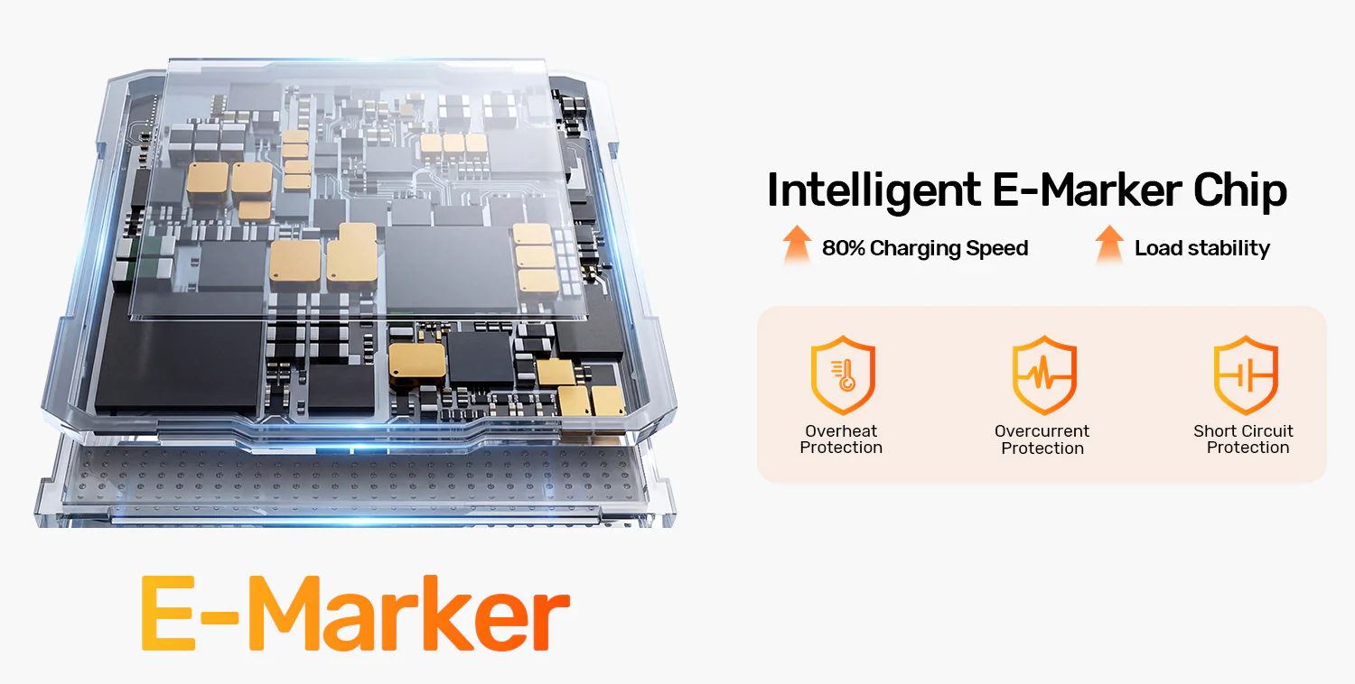 UNITEK USB4 Keychain Cable, 240W PD3.1 Fast Charging (0.13 Meter) 40Gbps Data Transfer, 8K@60Hz Video Thunderbolt 4 Compatible