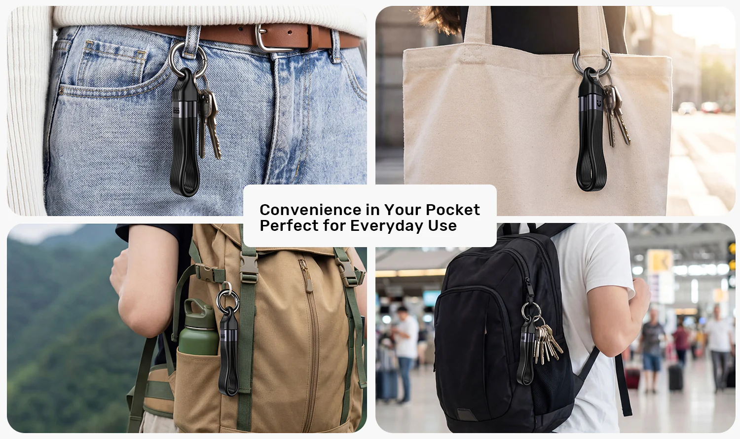 UNITEK USB4 Keychain Cable, 240W PD3.1 Fast Charging (0.13 Meter) 40Gbps Data Transfer, 8K@60Hz Video Thunderbolt 4 Compatible