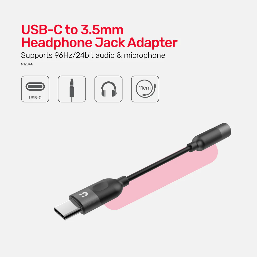 UNITEK USB-C to 3.5mm Headphone Jack Adapter, Hi-Fi DAC Chip 96kHz/24-bit High-Resolution Audio