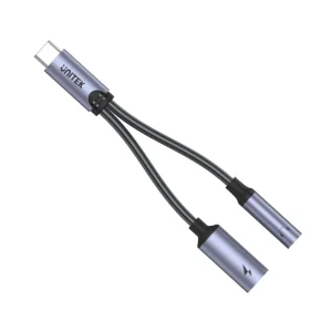 UNITEK M205A USB C to 3.5mm Aux Audio With PD Adapter
