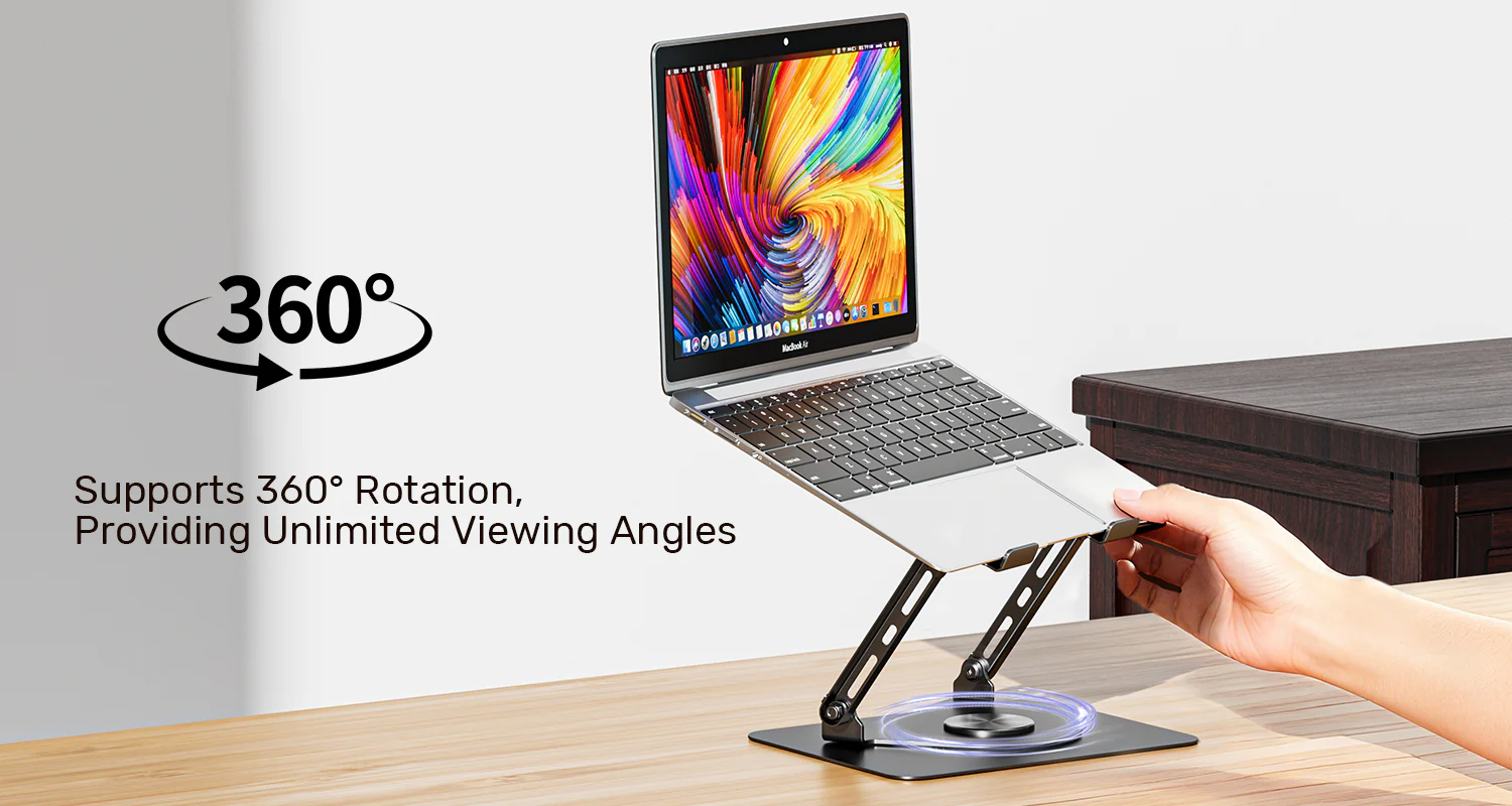 UNITEK OT1098AGY01 Adjustable Laptop Stand with Detachable Cooling Fan