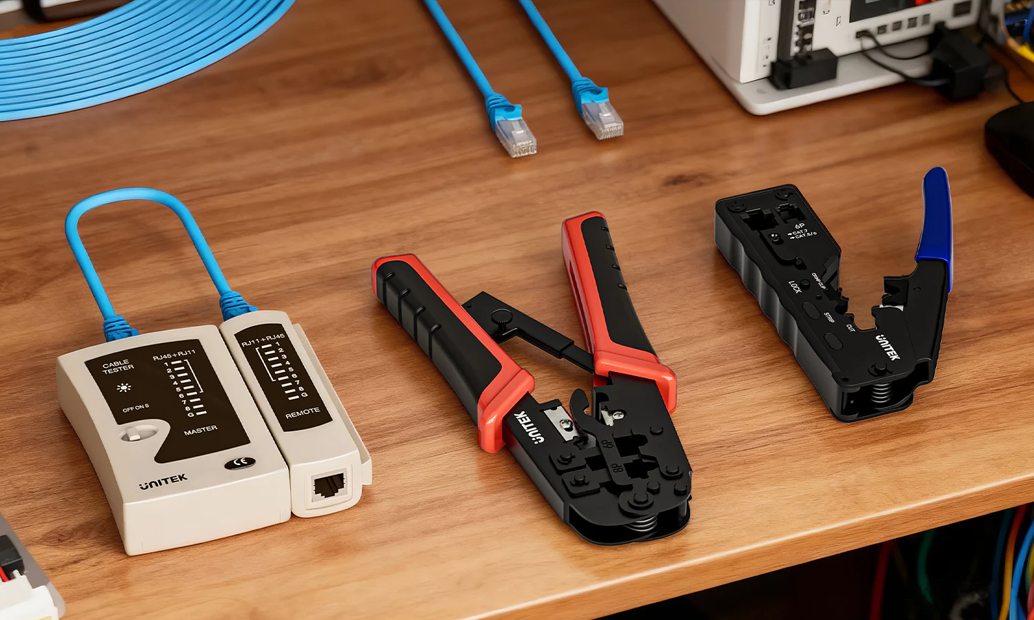 UNITEK OT136ARD01 4P 6P 8P Multi-Function Ratchet Network Cable Crimping Tool 001