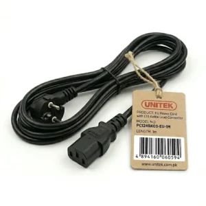 UNITEK EU Power Cord (1 Meter) IEC C13 Kettle Lead Connector