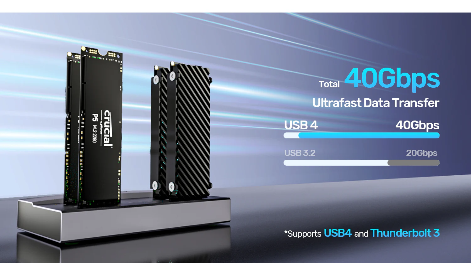 UNITEK USB4 4-Bay M.2 SSD Docking Station, 40Gbps Total Speed 1-to-3 Offline Clone, Supports 2230 to 22110 NVMe PCIe SSDs