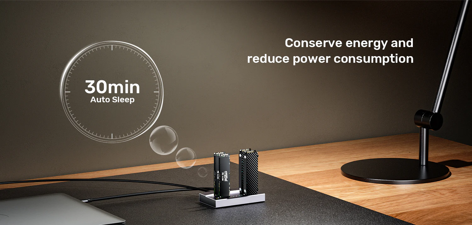 UNITEK USB4 4-Bay M.2 SSD Docking Station, 40Gbps Total Speed 1-to-3 Offline Clone, Supports 2230 to 22110 NVMe PCIe SSDs