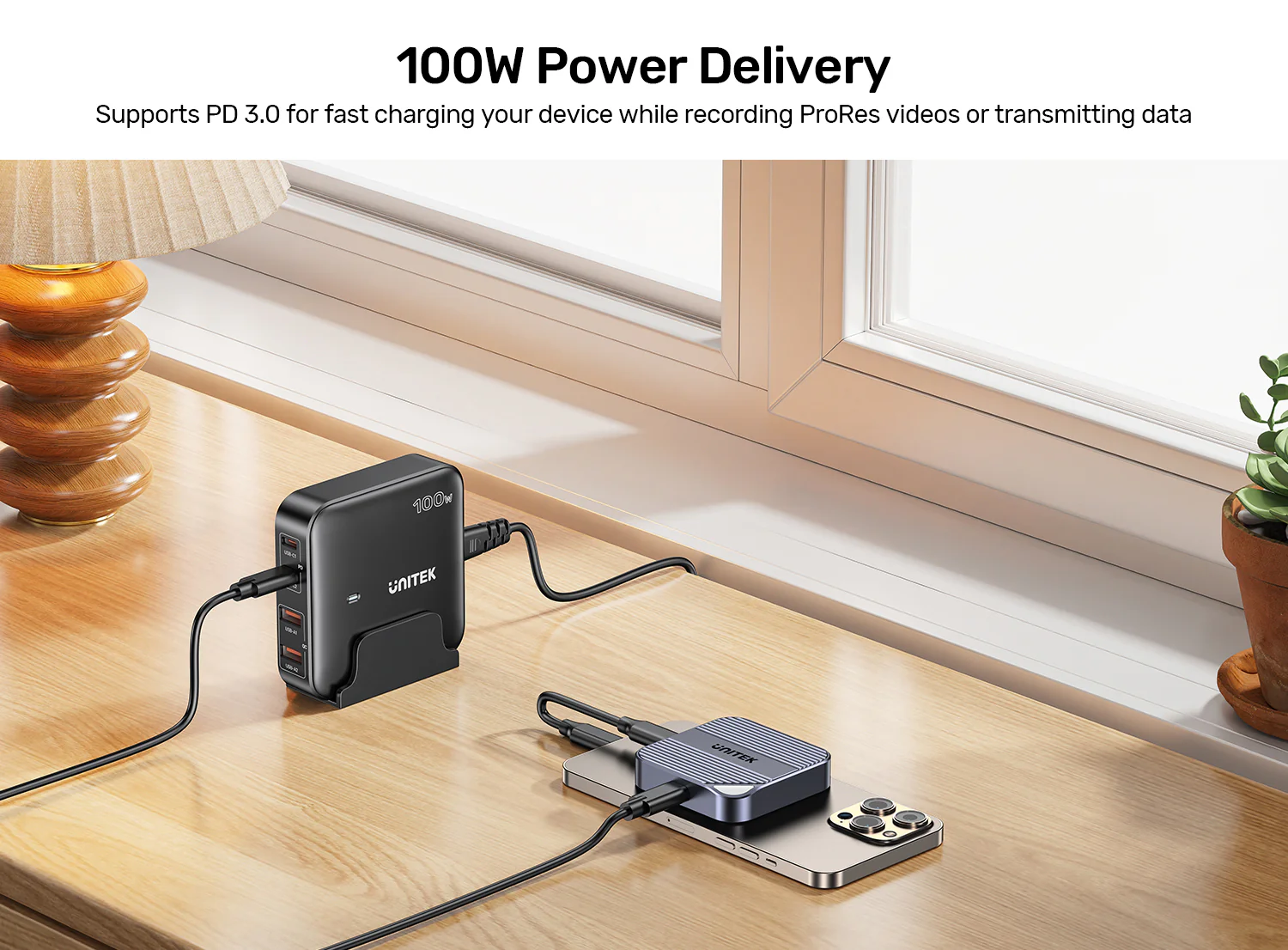 UNITEK Magnetic M.2 2230 NVMe SSD Enclosure, 10Gbps USB-C, 100W PD Pass-Through, MagSafe Compatible for iPhone 17/16/15