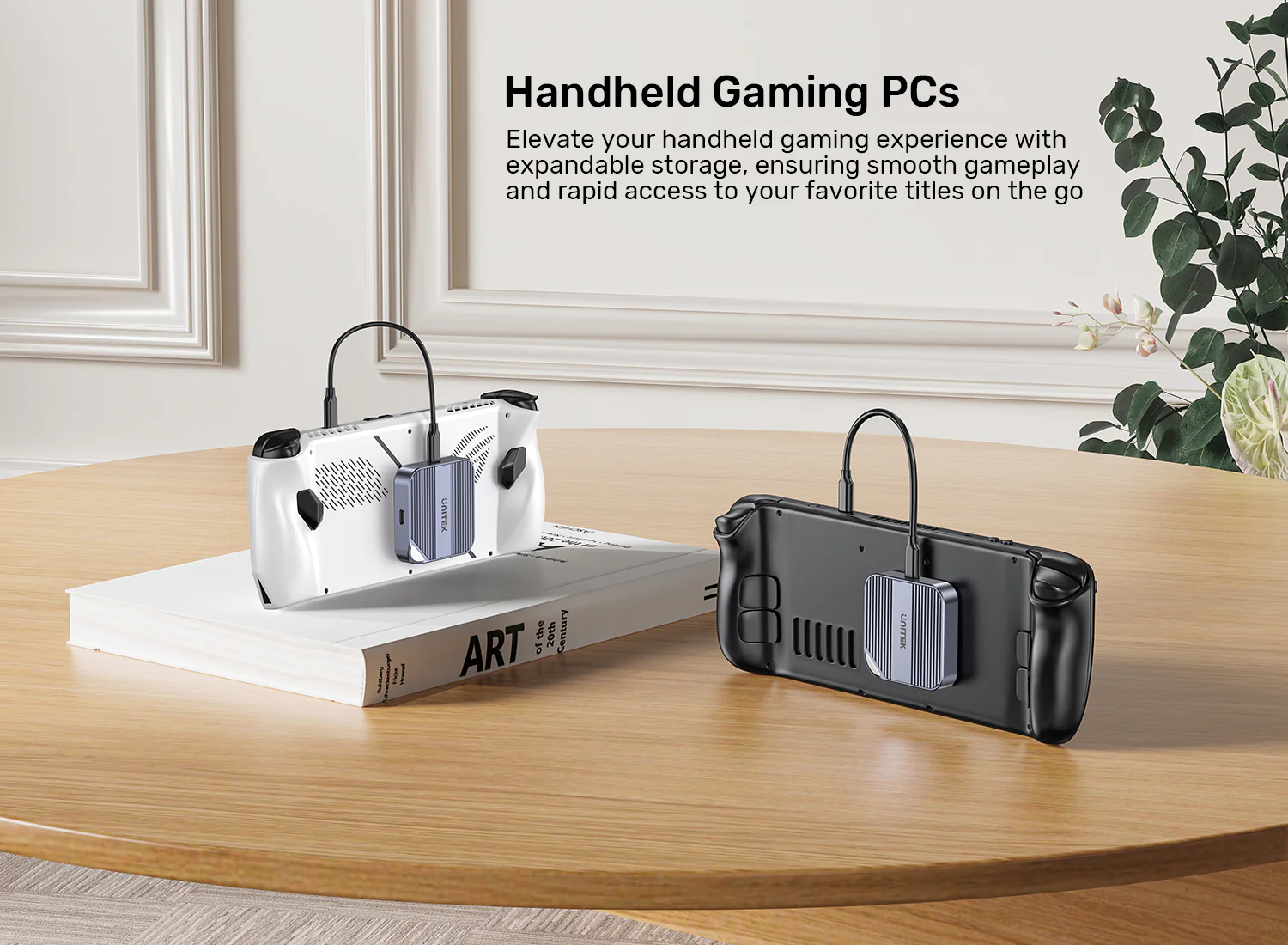 UNITEK Magnetic M.2 2230 NVMe SSD Enclosure, 10Gbps USB-C, 100W PD Pass-Through, MagSafe Compatible for iPhone 17/16/15