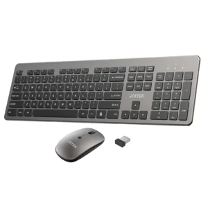 UNITEK SlimDuo 2.4GHz Wireless Keyboard and Mouse Combo, 1600 DPI Optical Mouse with 3 DPI Settings