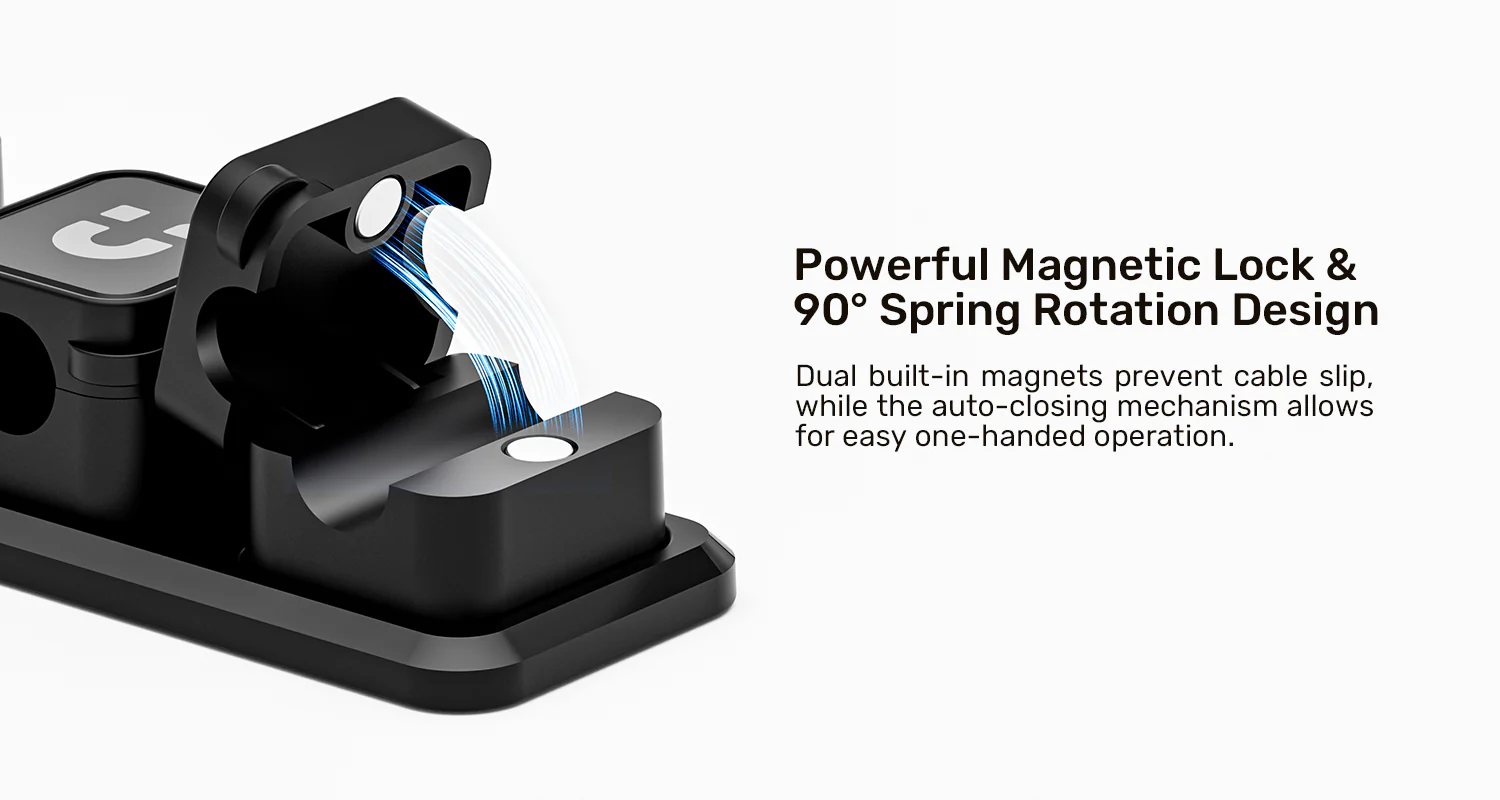 UNITEK T1117ABK01 Cable Management for Desk Office Home Travel