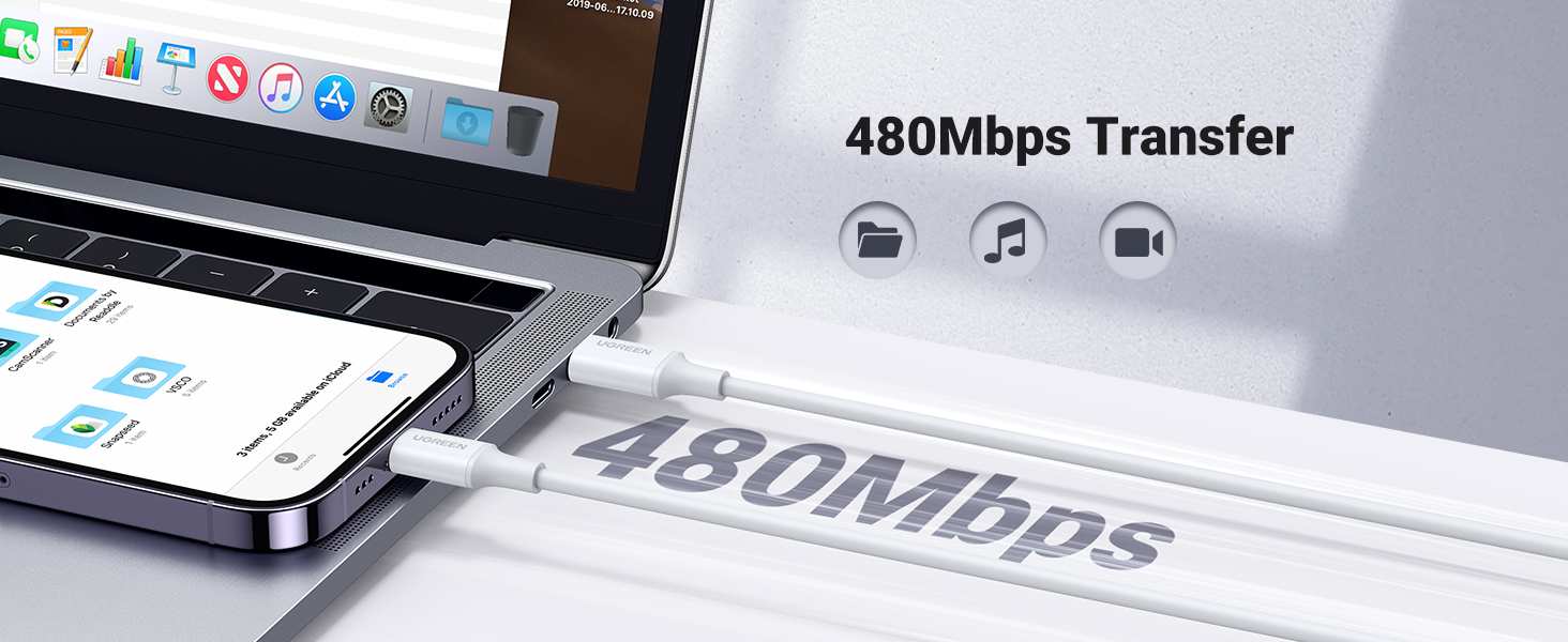 UGREEN 10493 USB-C to Lightning MFi Certified PD Fast Charging Cable (1 Meter) Rubber Shell White for iPhone 14 Pro Max/14/13/12/11/SE Buy UGREEN 10493 USB-C to Lightning MFi Certified PD Fast Charging Cable (1 Meter) Rubber Shell White for iPhone 14 Pro Max/14/13/12/11/SE Online in Pakistan - UGREEN PK
