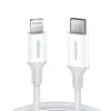 Buy UGREEN 10493 USB-C to Lightning MFi Certified PD Fast Charging Cable (1 Meter) Rubber Shell White for iPhone 14 Pro Max/14/13/12/11/SE Online in Pakistan - UGREEN PK