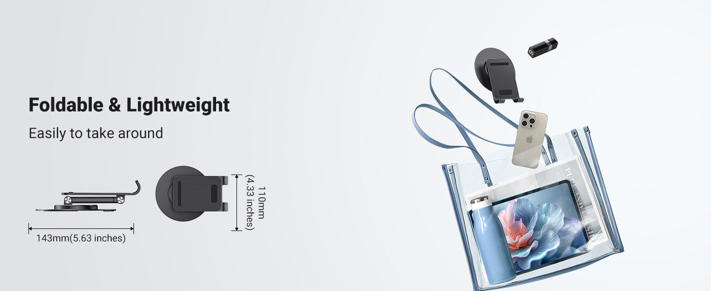 UGREEN 35152 Cell Phone Stand 360° Rotation Multi-Angle Adjustable Foldable Holder for Desk Compatible with iPhone 17/16/15 Pro Max Buy UGREEN 35152 Cell Phone Stand 360° Rotation Multi-Angle Adjustable Foldable Holder for Desk Compatible with iPhone 17/16/15 Pro Max Online in Pakistan - UGREEN PK