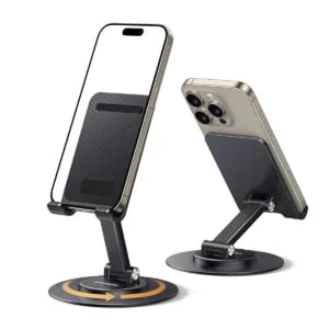 Buy UGREEN 35152 Cell Phone Stand 360° Rotation Multi-Angle Adjustable Foldable Holder for Desk Compatible with iPhone 17/16/15 Pro Max Online in Pakistan - UGREEN PK
