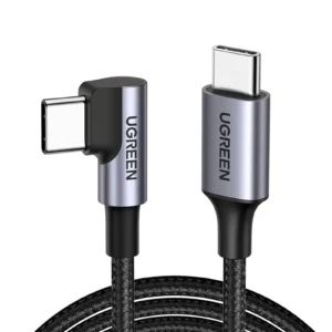 UGREEN 50125 Right Angle 90 Degree 60W USB C Cable (2 Meter) for iPhone 17/16/15, MacBook Pro/Air, iPad Pro/Air/Mini, Samsung Galaxy S26/S25/S24