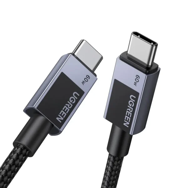 Buy UGREEN 55764 PD Fast Charging 60W USB C to USB C Cable (0.5 Meter) Braided for iPhone 17 Pro Max/16 Online in Pakistan - UGREEN PK