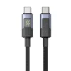 UNITEK PD 60W USB-C Charging Cable with Smart LED Display (1 Meter) Nylon Braided, E-Marker Chip, for iPhone 17/16/15