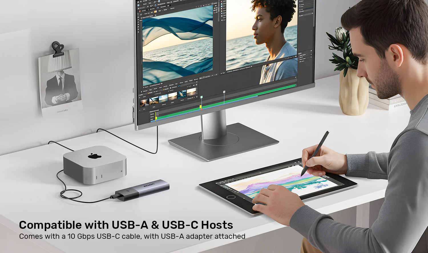 UNITEK SolidForce Smart Anti-loss M.2 SSD Enclosure, 10Gbps NVMe SSD Enclosure with Apple Find My Tracking