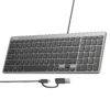 UNITEK SlimTap Ultra Light Wired Keyboard, 99 Keys, Ultra-Slim 17.15mm Profile, Silent Scissor-Switch Keys